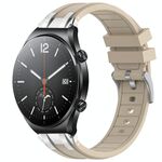 Per Xiaomi Watch S1 22mm Quick Release Silver Buckle Royal Silicone Watch Band (Starlight)