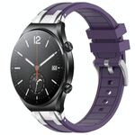Per Xiaomi Watch S1 22mm Quick Release Silver Buckle Royal Silicone Watch Band (Viola)