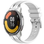 Per Xiaomi Watch Color 2 22mm Quick Release Silver Buckle Royal Silicone Watch Band (Bianco)