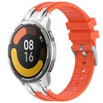 Per Xiaomi Watch Color 2 22mm Quick Release Silver Buckle Royal Silicone Watch Band (Arancione)