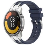 Per Xiaomi Watch Color 2 22mm Quick Release Silver Buckle Royal Silicone Watch Band (blu navy)