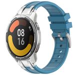Per Xiaomi Watch Color 2 22mm Quick Release Silver Buckle Royal Silicone Watch Band (blu mare)