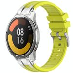 Per Xiaomi Watch Color 2 22mm Quick Release Silver Buckle Royal Silicone Watch Band (Vital Yellow)