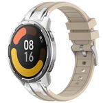 Per Xiaomi Watch Color 2 22mm Quick Release Silver Buckle Royal Silicone Watch Band (Starlight)
