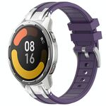 Per Xiaomi Watch Color 2 22mm Quick Release Silver Buckle Royal Silicone Watch Band (Viola)