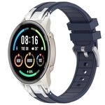 Per Xiaomi Watch Sport 22mm Quick Release Silver Buckle Royal Silicone Watch Band (blu navy)