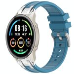 Per Xiaomi Watch Sport 22mm Quick Release Silver Buckle Royal Silicone Watch Band (blu mare)