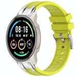 Per Xiaomi Watch Sport 22mm Quick Release Silver Buckle Royal Silicone Watch Band (Vital Yellow)