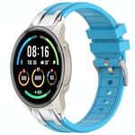 Per Xiaomi Watch Sport 22mm Quick Release Silver Buckle Royal Silicone Watch Band (Celeste)
