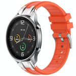 Per Xiaomi Watch Color 22mm Quick Release Silver Buckle Royal Silicone Watch Band (Arancione)