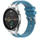 Per Xiaomi Watch Color 22mm Quick Release Silver Buckle Royal Silicone Watch Band (blu mare)