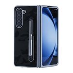 Per Samsung Galaxy Z Fold6 5G PC Custodia pieghevole per telefono ibrida in PU con penna touch (nero)