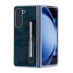 Per Samsung Galaxy Z Fold6 5G PC Hybrid PU Stand Custodia pieghevole per telefono con penna touch (verde)