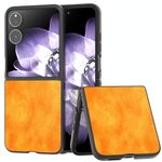 Per Xiaomi Mix Flip Dual Color Lichi Texture PU Custodia per telefono (arancione)
