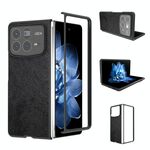 Per Xiaomi Mix Fold 4 Custodia per telefono PU con texture Lichi a due colori (nero)