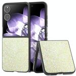 Per Xiaomi Mix Flip Custodia per telefono con glitter colorati con cornice nera (oro)