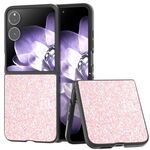 Per Xiaomi Mix Flip Custodia per telefono con glitter colorati con cornice nera (rosa)