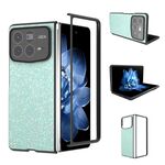 Per Xiaomi Mix Fold 4 Custodia per telefono con glitter colorati con cornice nera (verde chiaro)