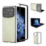Per Xiaomi Mix Fold 4 Custodia per telefono con glitter colorati con cornice nera (oro)