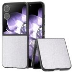 Per Xiaomi Mix Flip Glitter Custodia per telefono in PU + PC a copertura totale (argento)