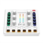 M8 Registrazione e canto Live Bluetooth Scheda audio Set, Colore: Bianco