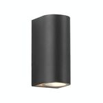Luci da parete a LED per esterni impermeabili Luci per porte esterne di ville e patio Faretti luminosi di sfondo, Stile: rotondo a 2 teste con lampadina GU10 (bianco freddo)
