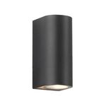 Luci da parete a LED per esterni impermeabili Luci per porte esterne di ville e patio Faretti luminosi di sfondo, Stile: rotondo a 2 teste senza lampadina GU10 (bianco freddo)