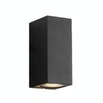 Luci da parete a LED per esterni impermeabili Luci per porte esterne di ville e patio Faretti luminosi di sfondo, Stile: quadrato a 2 teste con lampadina GU10 (bianco caldo)