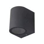 Luci da parete a LED per esterni impermeabili Luci per porte esterne di ville e patio Faretti luminosi di sfondo, Stile: 1 testa rotonda senza lampadina GU10 (bianco caldo)