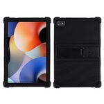 Per Blackview Oscal Pad 10 Custodia antiurto in silicone per tablet da 10,1 pollici con supporto (nero)