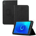 Per Blackview Tab 6 Custodia magnetica in pelle con motivo a litchi per tablet (nero)