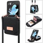 Per Samsung Galaxy Z Flip6 VIETAO Custodia per telefono in PU con stile organo portatile (nero)