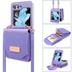 Per Samsung Galaxy Z Flip6 VIETAO Custodia per telefono in PU con stile organo portatile (viola)