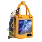 Per Samsung Galaxy Z Flip6 Guiya Series Borsa a mano Custodia in pelle per telefono (giallo)