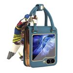 Per Samsung Galaxy Z Flip6 Guiya Series Borsa a mano Custodia in pelle per telefono (verde)