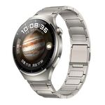 Cinturino per orologio in titanio puro con fibbia magnetica a forma di I da 22 mm (argento titanio)