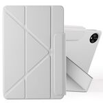 Custodia per tablet in pelle con fibbia fissa e deformazione magnetica per Honor MagicPad 2 12.3 (grigio)