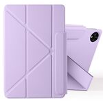 Custodia per tablet in pelle con fibbia fissa e deformazione magnetica per Honor MagicPad 2 12.3 (viola taro)