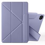 Custodia per tablet in pelle con fibbia fissa e deformazione magnetica per Honor MagicPad 2 12.3 (viola lavanda)