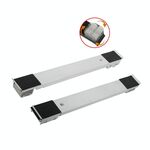 1 paio di base fissa antiscivolo universale per lavatrice e frigorifero (bianco)