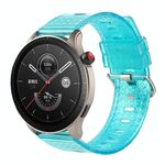 Per Huawei Watch GT 2e 22mm Cinturino in TPU con diamanti lucidi trasparenti (blu)