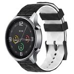 Per Xiaomi MI Watch Color 22mm Football Pattern Cinturino in silicone bicolore (nero + bianco)