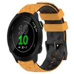 Per Garmin Forerunner 158 20mm Cinturino per orologio in silicone bicolore con motivo a calcio (giallo + nero)