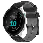 Per Garmin Forerunner 55 20mm Cinturino per orologio in silicone bicolore con motivo a calcio (nero + grigio)