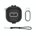 D10 Per Samsung Galaxy Buds Live/Buds Pro/Buds 2 Custodia protettiva antiurto per auricolari Interruttore siamesi (nero)