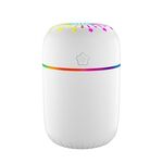 Umidificatore per tendone per auto da tavolo con umidificatore per luce ambientale USB a tazza colorata (Lucky Star White)