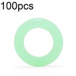 100pcs Outdoor Camping Nail Cerchio luminoso Anello di avvertimento riflettente in silicone multifunzionale (luminoso)