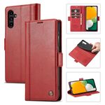 Per Samsung Galaxy S24 FE 5G LC.IMEEKE Custodia in pelle per telefono con slot per schede adatta alla pelle (rosso)