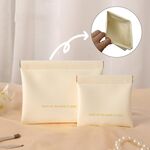 2 pezzi/set PU cavo dati auricolari borsa portaoggetti mini portatile rossetto borsa portamonete, dimensioni: grande + piccolo (bianco)