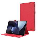 Per OnePlus Pad Pro 12.1 Custodia in tessuto e pelle per tablet (rosso)
